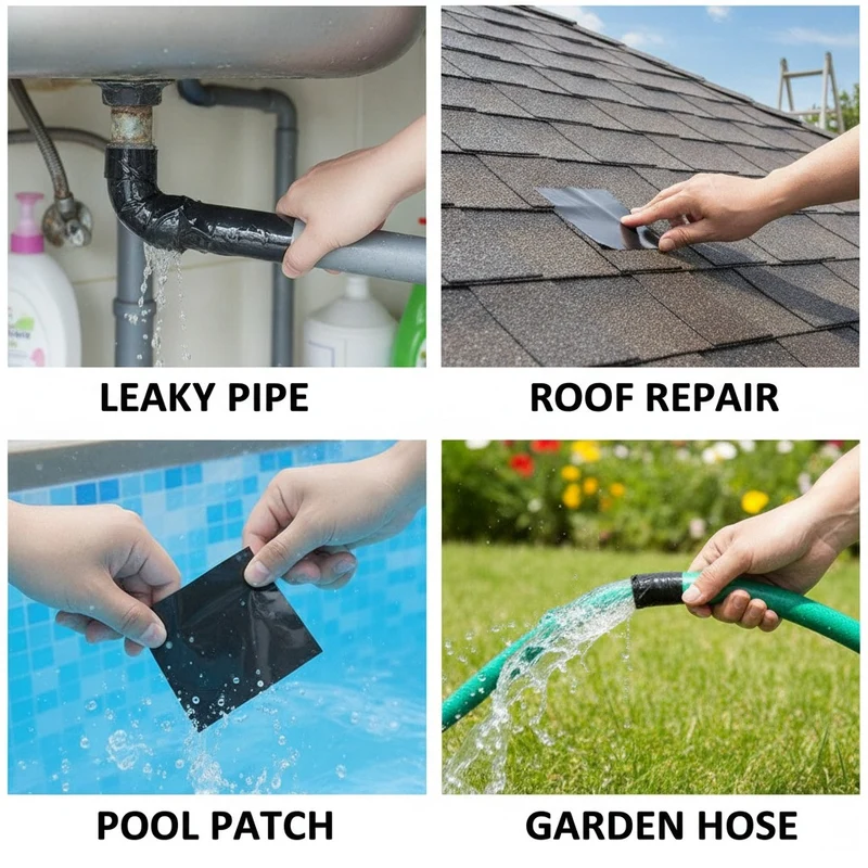 Waterproof Repair Tape, Extra-Strong Instant Seal Leak Tape for Pipes, Hoses, Tanks & Roofs