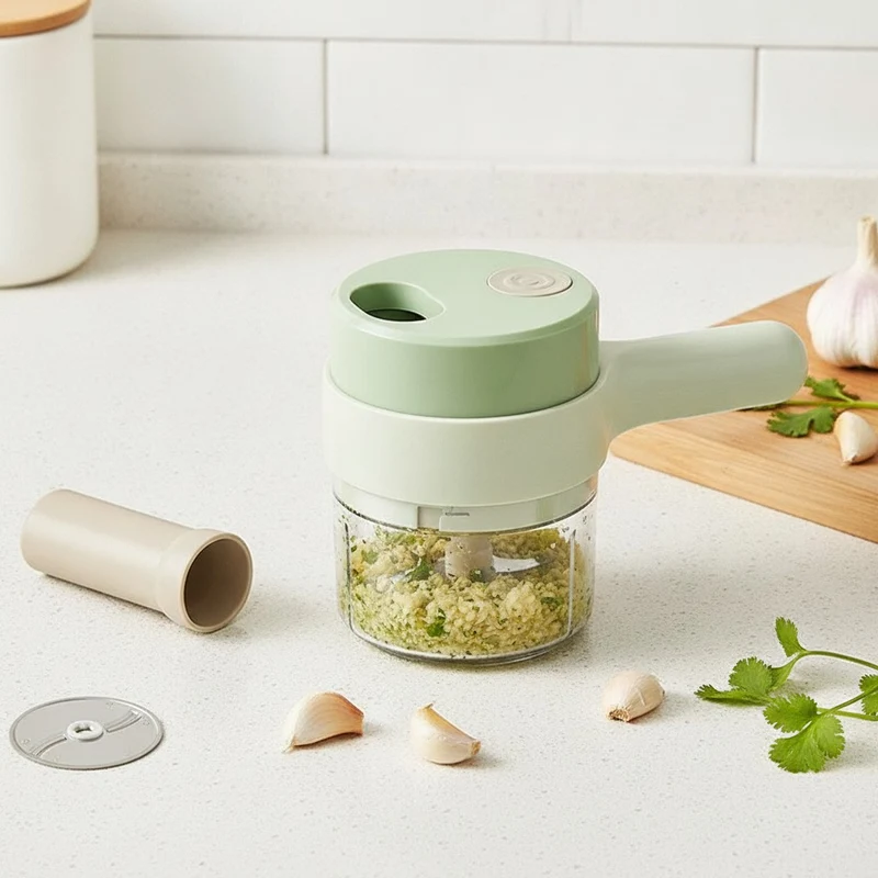 Cordless Vegetable Cutter, Wireless Electric Food Chopper with Bowl for Garlic, Onion, Chili and Herbs, USB Rechargeable