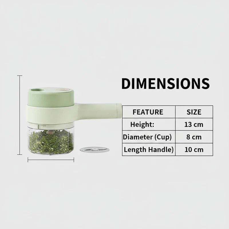 Cordless Vegetable Cutter, Wireless Electric Food Chopper with Bowl for Garlic, Onion, Chili and Herbs, USB Rechargeable