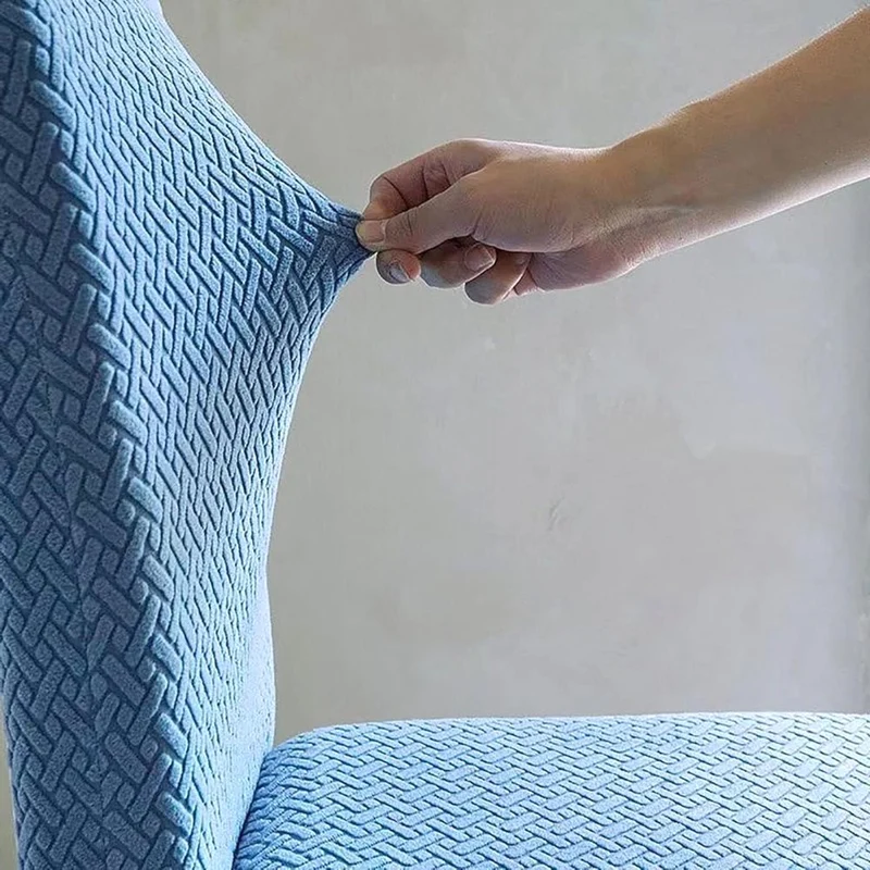 Veluxe Haven | Jacquard Velvet Dining Chair Cover with Stretch Fit