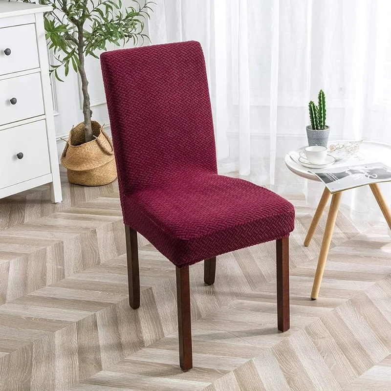Veluxe Haven | Jacquard Velvet Dining Chair Cover with Stretch Fit