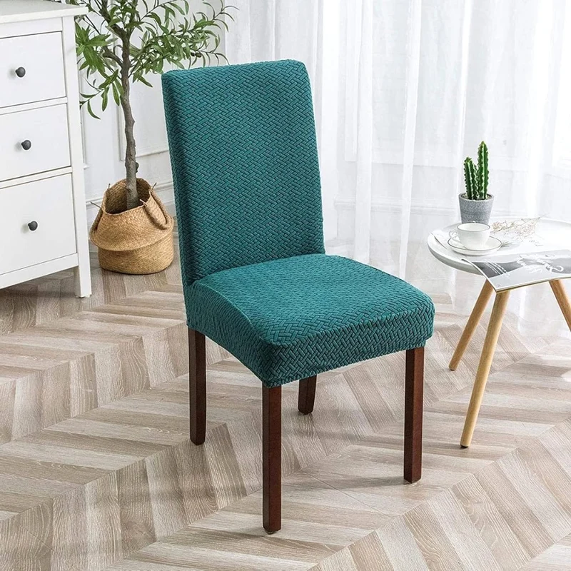 Veluxe Haven | Jacquard Velvet Dining Chair Cover with Stretch Fit
