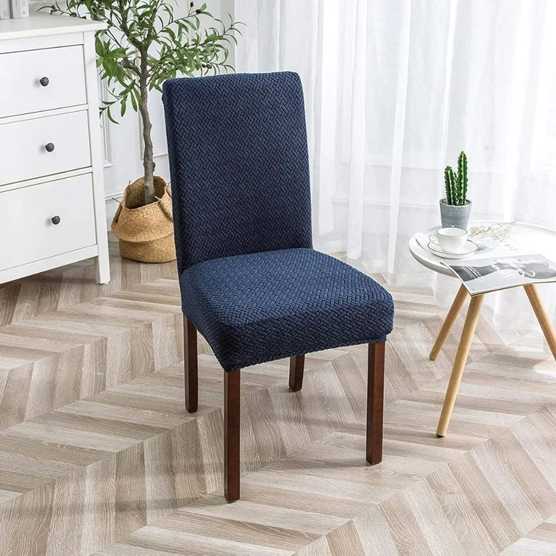 Veluxe Haven | Jacquard Velvet Dining Chair Cover with Stretch Fit
