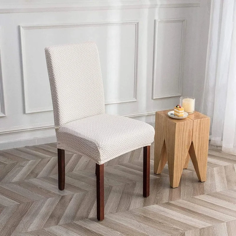 Veluxe Haven | Jacquard Velvet Dining Chair Cover with Stretch Fit