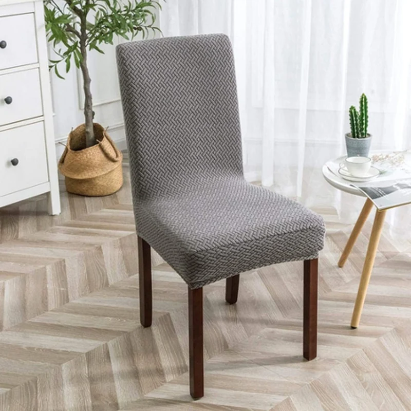 Veluxe Haven | Jacquard Velvet Dining Chair Cover with Stretch Fit
