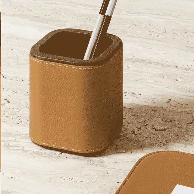 Leather Pen Holder OFFICE COLLECTION by Giobagnara for Poltrona Frau