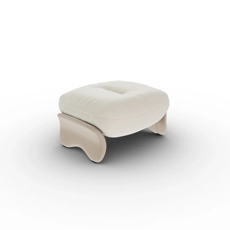 Leather Ottoman SQUASH by Faye Toogood for Poltrona Frau