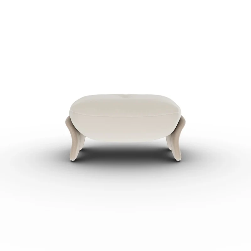 Leather Ottoman SQUASH by Faye Toogood for Poltrona Frau
