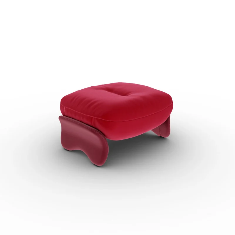 Leather Ottoman SQUASH by Faye Toogood for Poltrona Frau