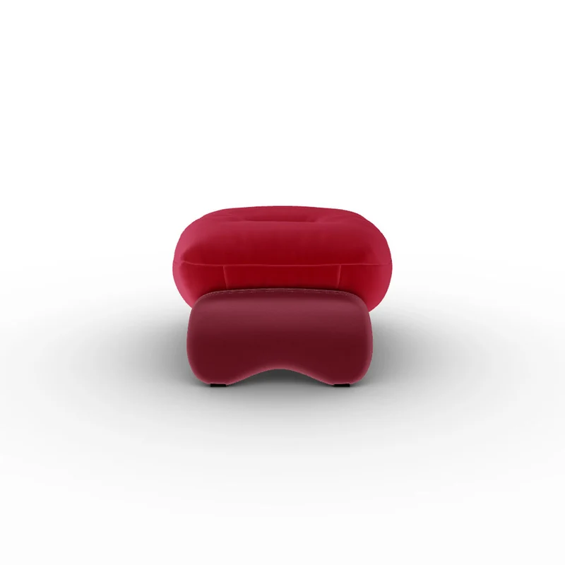 Leather Ottoman SQUASH by Faye Toogood for Poltrona Frau