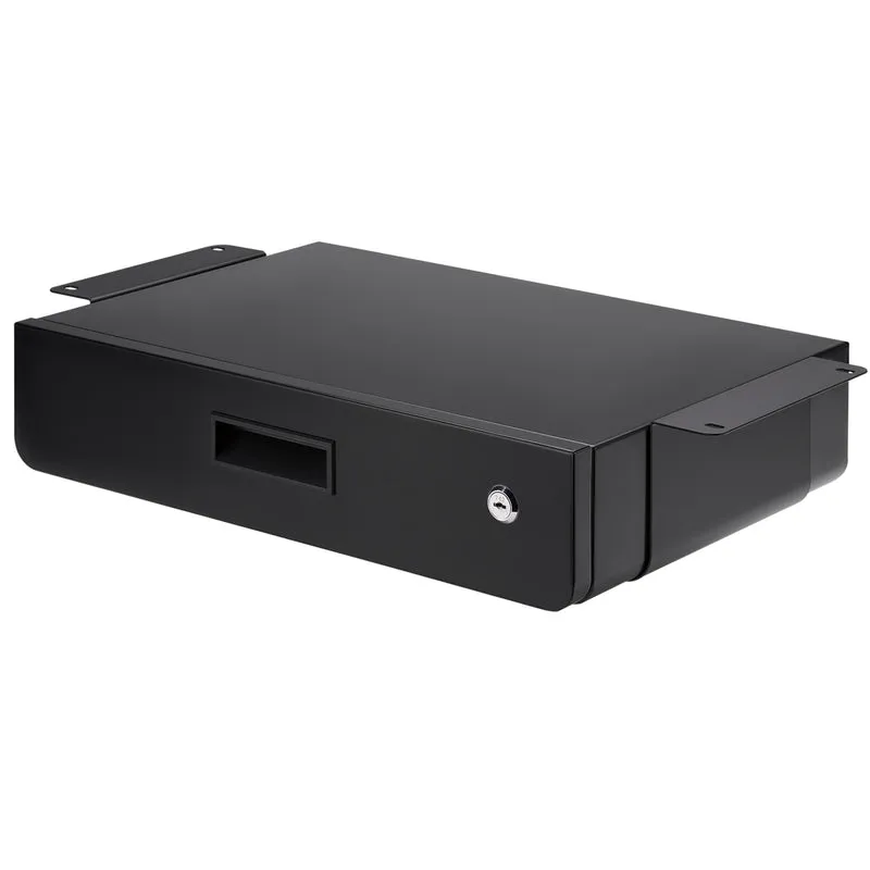 Maclean keyed ergonomic under-desk drawer, organizer, black, max 5kg, MC-461