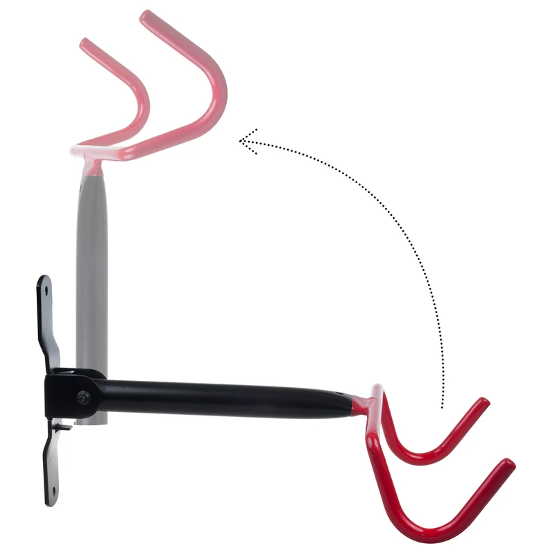 Maclean Horizontal Wall-Mounted Bike Rack, Steel, Max. Load 30 kg, MC-430, 2 pieces