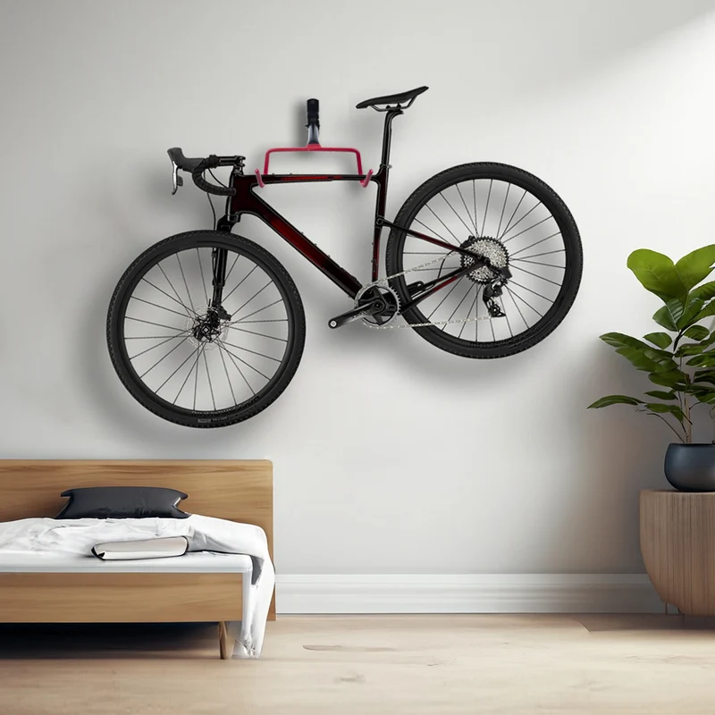 Maclean Horizontal Wall-Mounted Bike Rack, Steel, Max. Load 30 kg, MC-430, 2 pieces