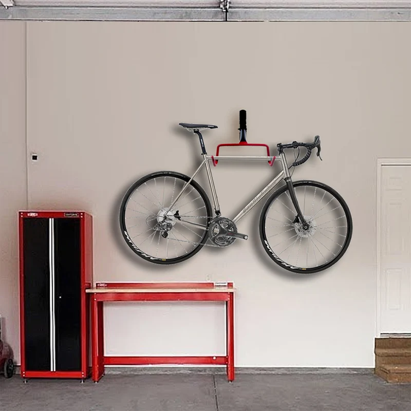 Maclean Horizontal Wall-Mounted Bike Rack, Steel, Max. Load 30 kg, MC-430, 4 pieces