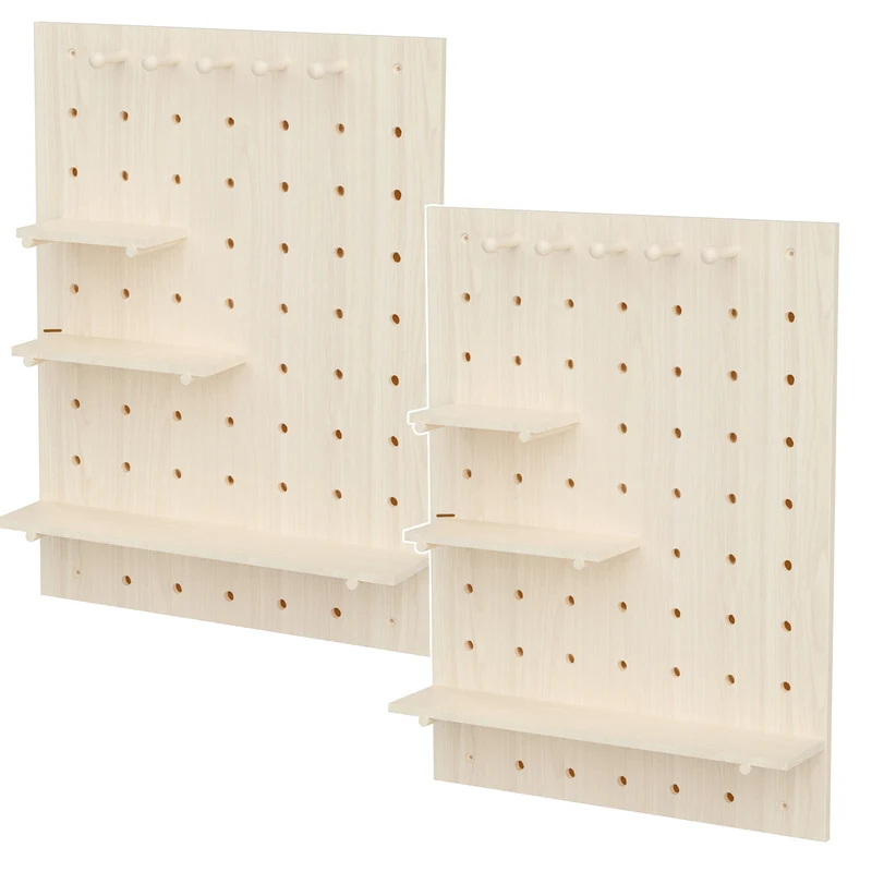 Maclean wooden board organizer, light wood color, 60x80 cm, max. 20 kg, MC-131 WD, 2 pieces