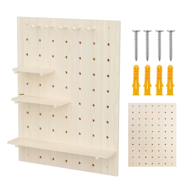 Maclean wooden organizer board, light wood color, 60x80 cm, max. 20 kg, MC-131 WD