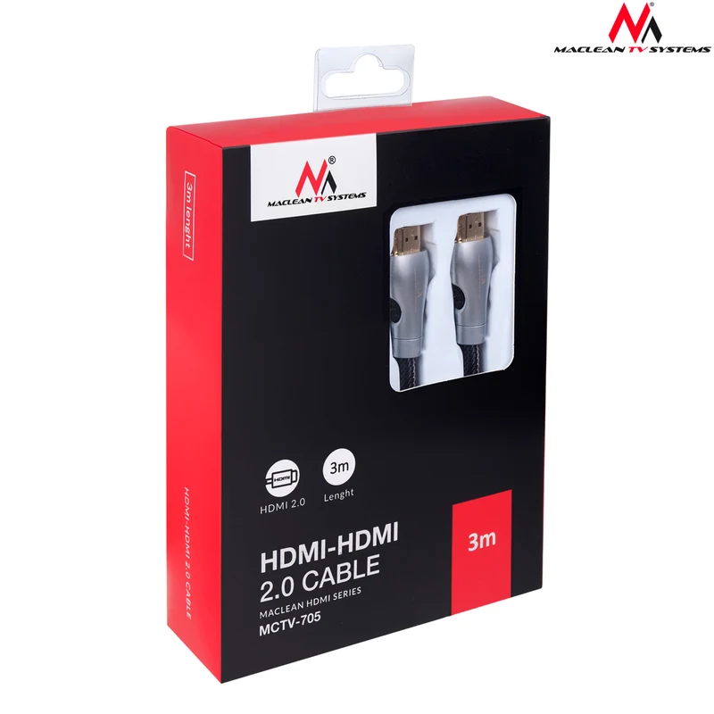 PREMIUM CABLE HDMI 2.0 4K UHD 3m COPPER 48bit Braided