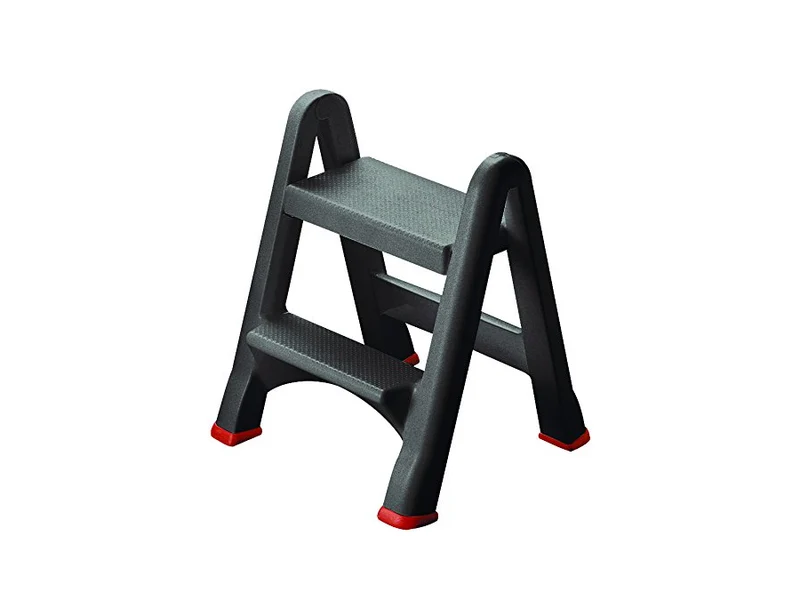 Curver 155160 Folding Step Ladder Stool Mini 2-Step Up to 150kg Portable Surface Foldable