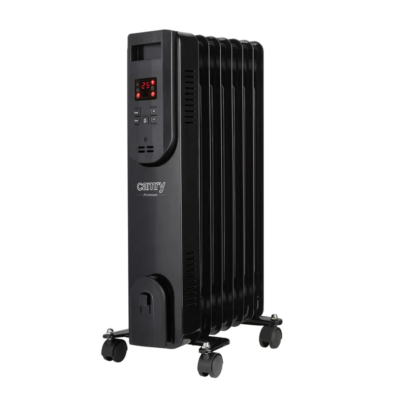 Camry CR7812 Oil Heater Radiator Electric 7 Fin LED Display Remote Control Timer Portable 1500W