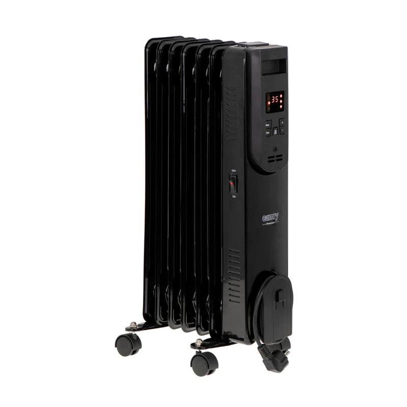 Camry CR7812 Oil Heater Radiator Electric 7 Fin LED Display Remote Control Timer Portable 1500W