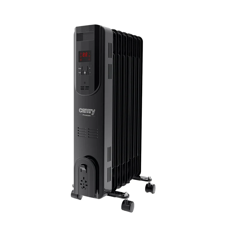 Camry CR7812 Oil Heater Radiator Electric 7 Fin LED Display Remote Control Timer Portable 1500W