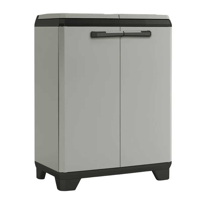 Keter Planet Waste Sorting Bin, 2x110L capacity, gray, 68x39x92 cm, 246640