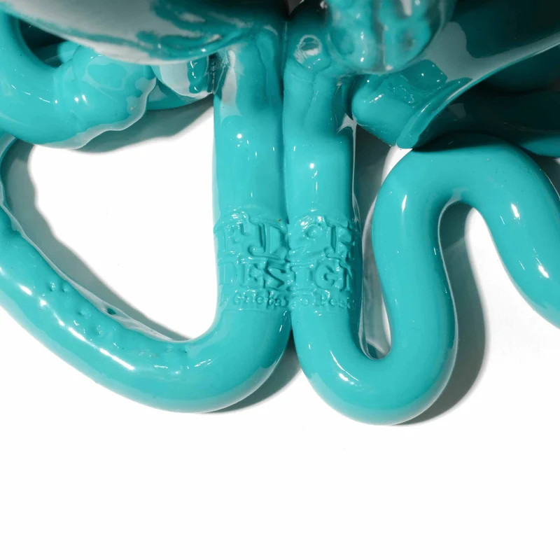 Resin Vase INDIAN SUMMER Clear Fumè, Matt Turquoise by Gaetano Pesce for Fish Design