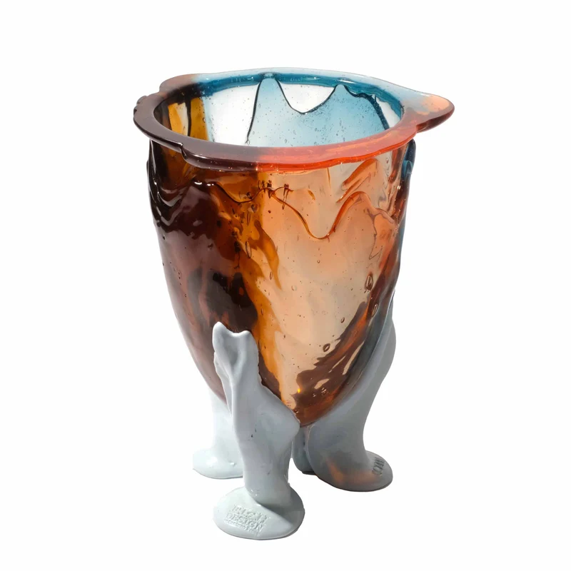 Resin Vase AMAZONIA Ruby Light Blue by Gaetano Pesce for Fish Design