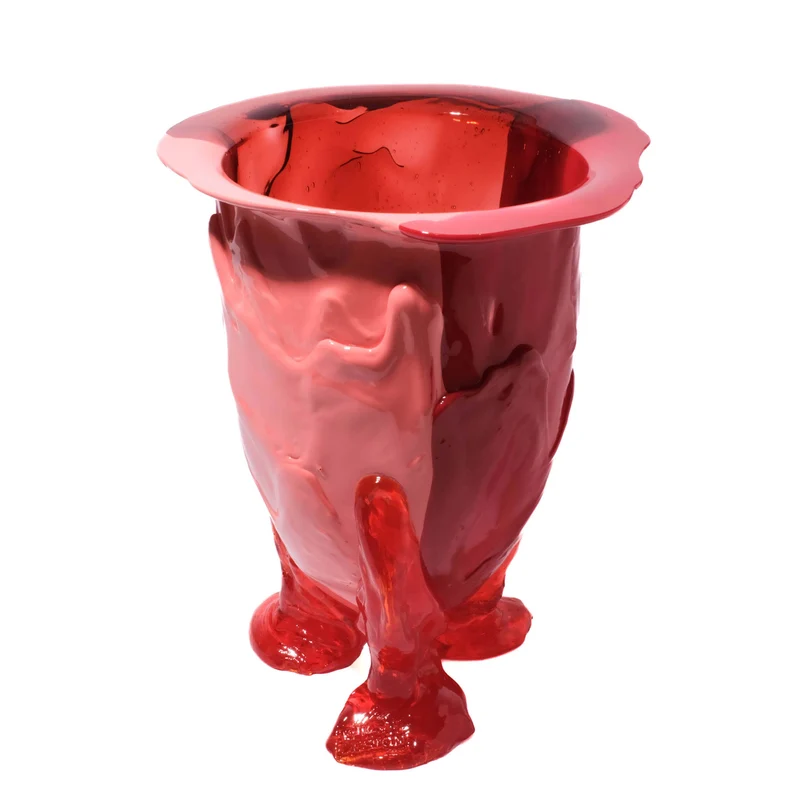 Resin Vase AMAZONIA Salmon Ruby by Gaetano Pesce for Fish Design