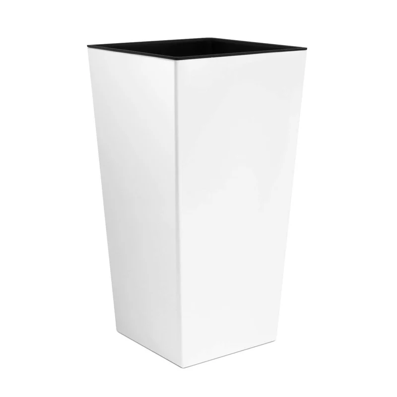Flower pot with an insert Urbi Square DURS265-S449 - white