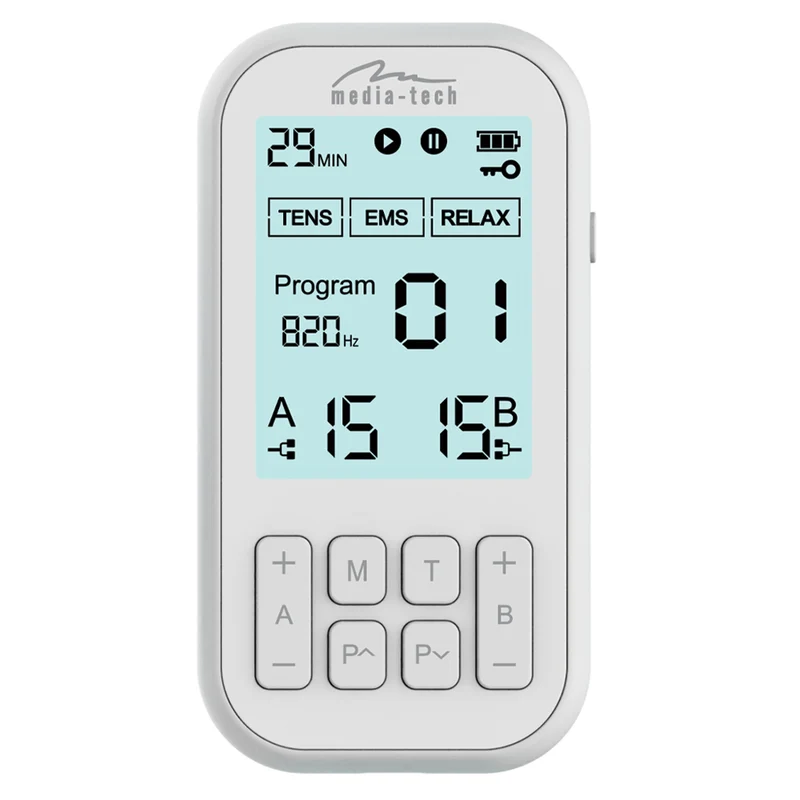 Massager and muscle electrostimulator, TENS/EMS, 3-in-1 stimulation, Mediatech, MT6543