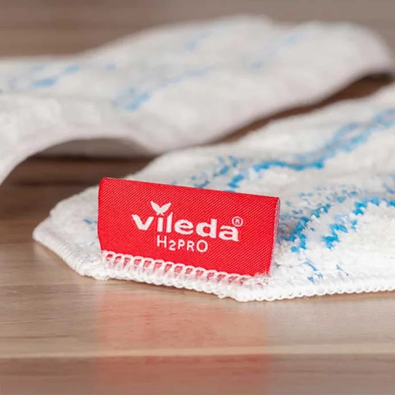 Vileda H2prO flat mop, 100% separation of clean and dirty water, two tanks, 3 microfiber pads, 360° tip, 175774