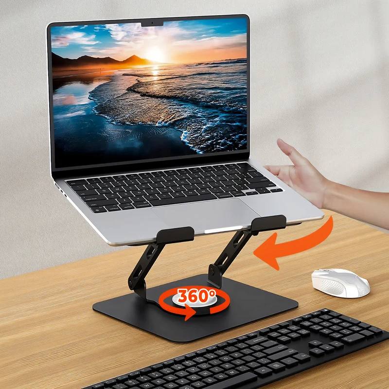 Adjustable, swivel, ergonomic laptop stand 10-17, Media-Tech MT2662