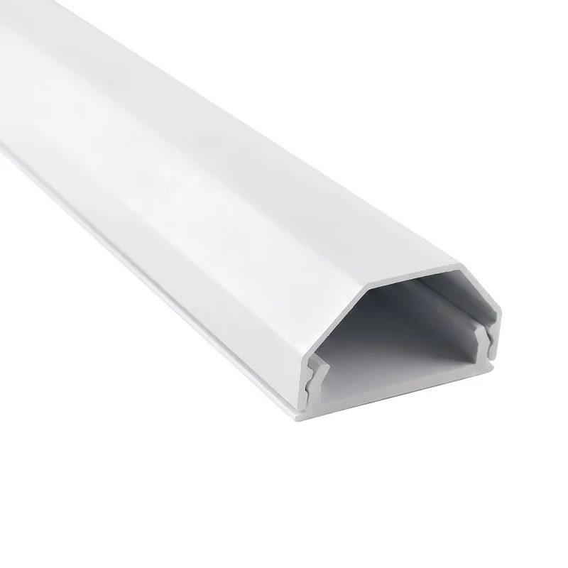 Maclean Aluminum Cable Cover Strip, 33x18x750 mm, White, MCTV-897 W