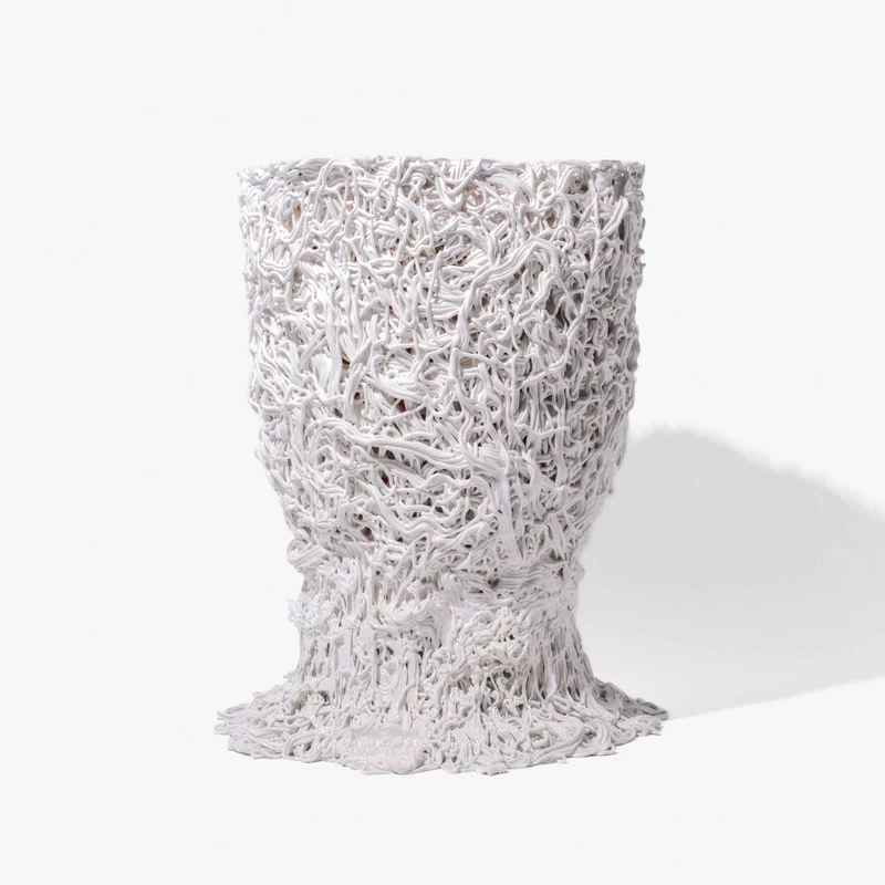Resin Vase MOSS White Orange by Gaetano Pesce for Fish Design
