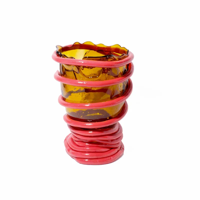 Resin Vase POMPITU I Amber by Gaetano Pesce for Fish Design