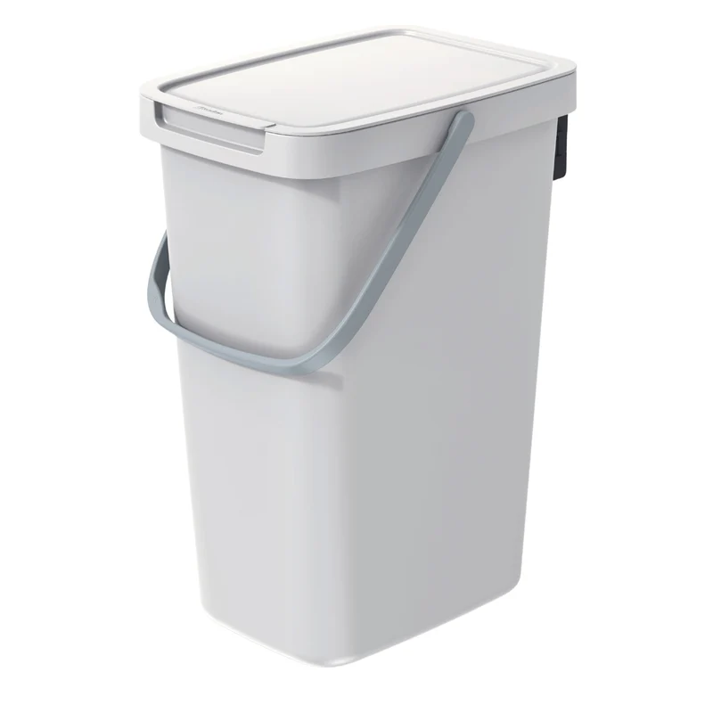 Keden Systema Q Sorting Waste Bin 12L Recycling Bin Separation Segregation Lidded with Handle Hanging Dustbin Garbage Can Slim Paper Glass Plastic Metal Bio