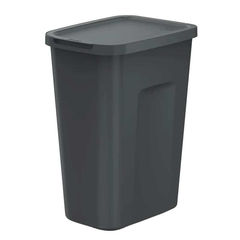 Keden trash garbage can, capacity 35 liters, black, COMPACTA Q PLUS