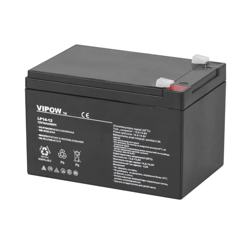 VIPOW 12V 14Ah Gel Battery Maintenance-Free Non-Spilling, for Cyclical Operation