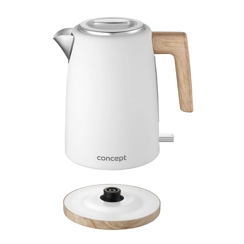 Concept Electric Kettle RK3315, 2200W, 1.7L, White – Sleek and Powerful Kettle for Fast Boiling and Modern Kitchens
