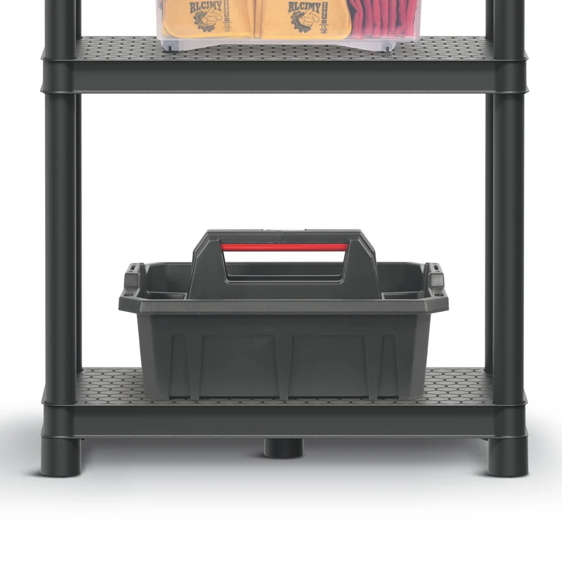 Stackaro Solid 75 Kistenberg shelving unit, max. total load 220 kg, 5 shelves, wall mounting, KSS75L5HD-S411