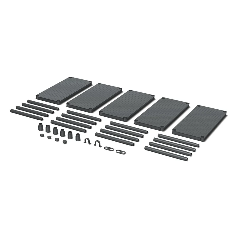 Stackaro Solid 75 Kistenberg shelving unit, max. total load 220 kg, 5 shelves, wall mounting, KSS75L5HD-S411