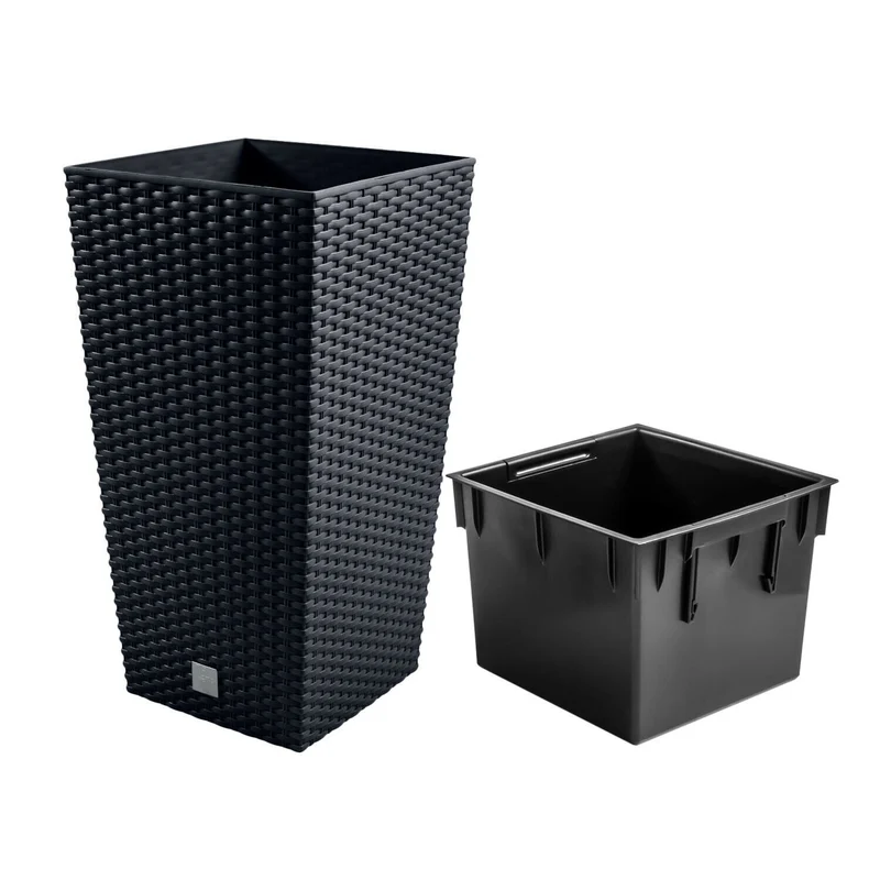 Flowerpot with insert Rato Square DRTS265-S433 - anthracite
