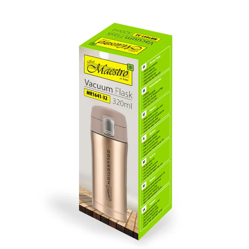 Stainless steel thermal mug 0.32L Maestro MR1641 gold