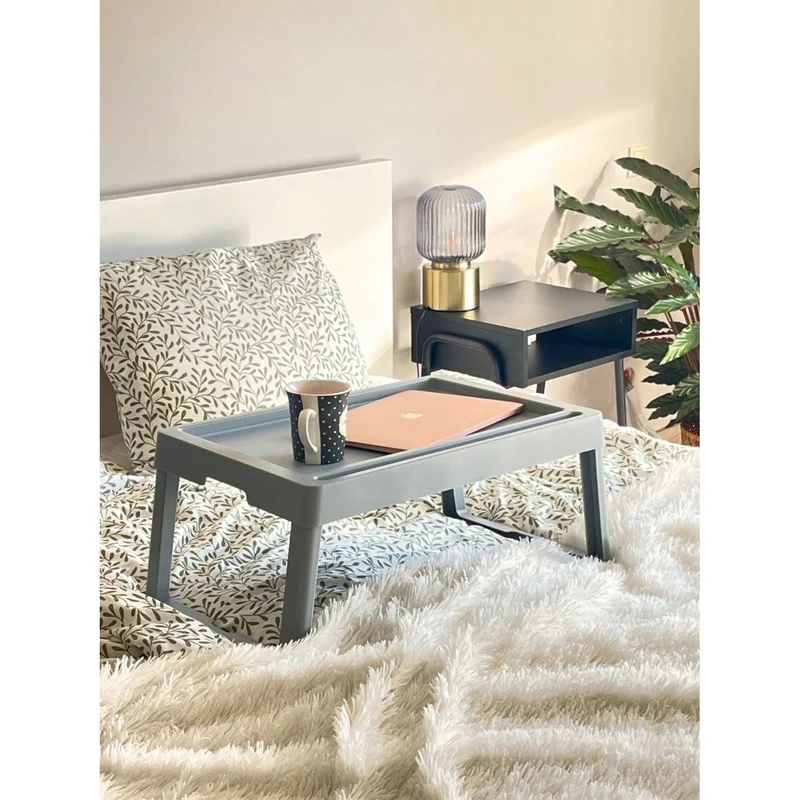Practic folding table, portable, for garden bed, breakfast tray, cappuccino color, 56120722