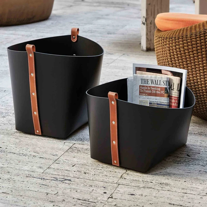 Leather Basket OVO by Pinetti