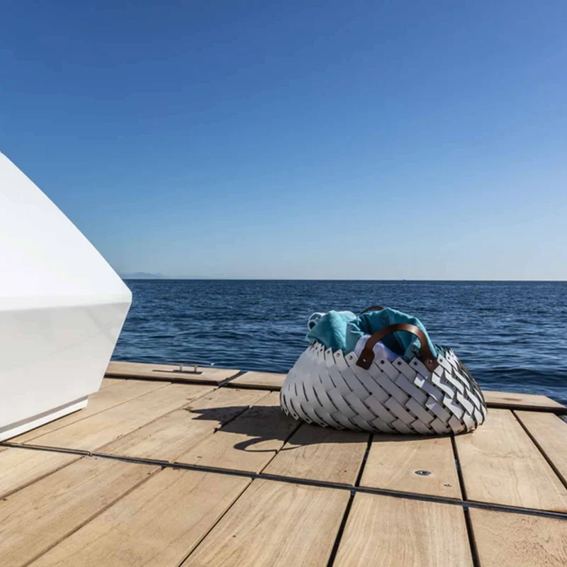 Eco-Leather Basket with Handles ALMERIA by Pinetti