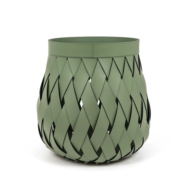 Leather Basket CANARIA by Pinetti
