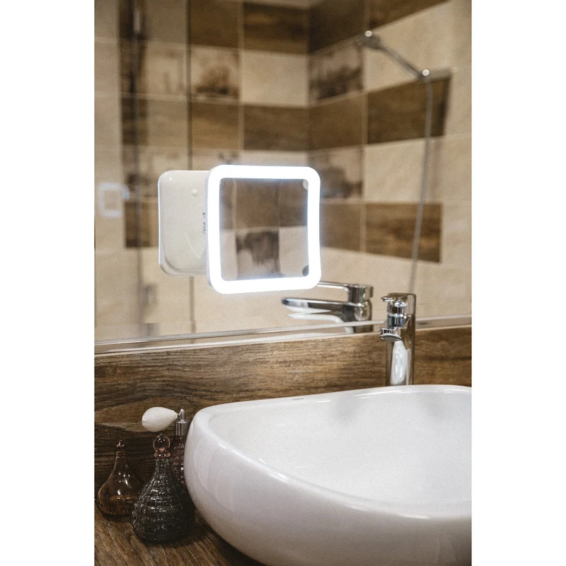 Bathroom mirror, swivel with LED illumination CR 2169