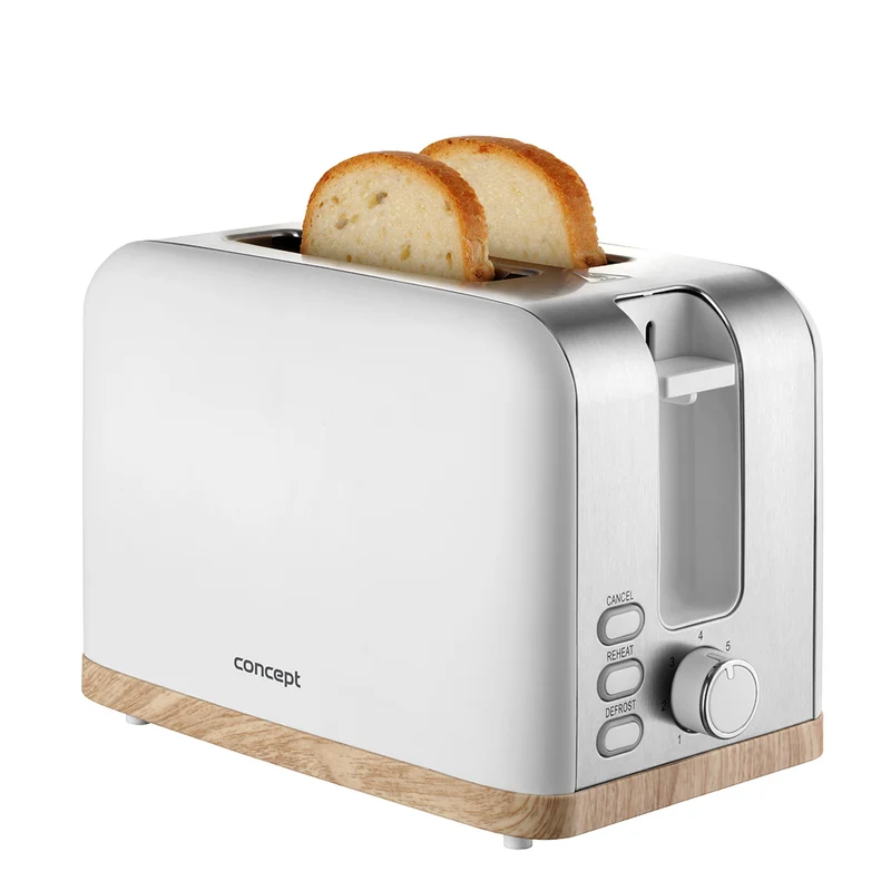 Concept electric toaster, 930W, 7 degrees of browning, white, TE2015 (EU plug)